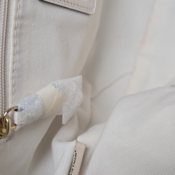 Coach Small Kelsey Satchel Signature Jacquard Light Khaki Chalk Trim New - Picture 13 of 14